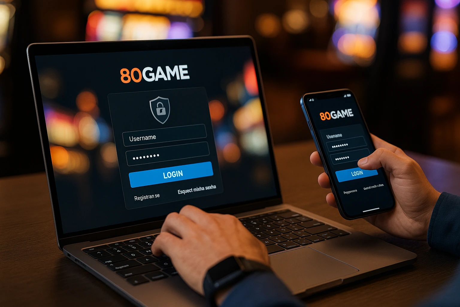 Criar uma nova Conta no plataforma 80GAME